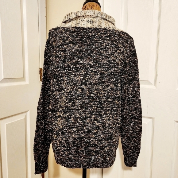 Cato Colorblock Knit Sweater Women's XL Collared Button V-Neck Comfy Cozy Winter - Picture 3 of 9